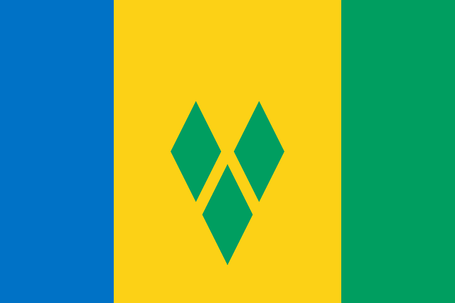 St. Vincent und die Grenadinen Flagge